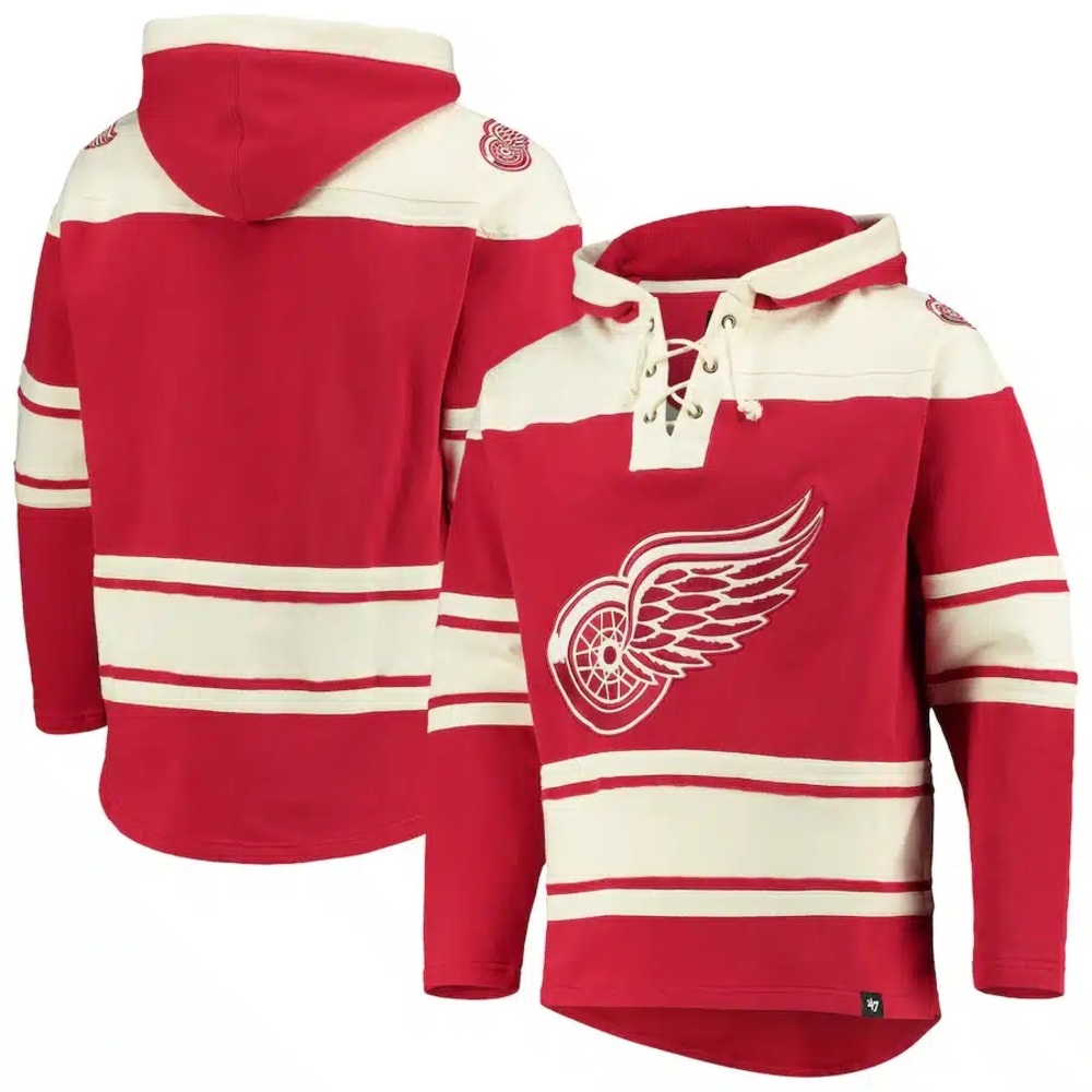 Red Wings Hooded Sweatshirt with Logo